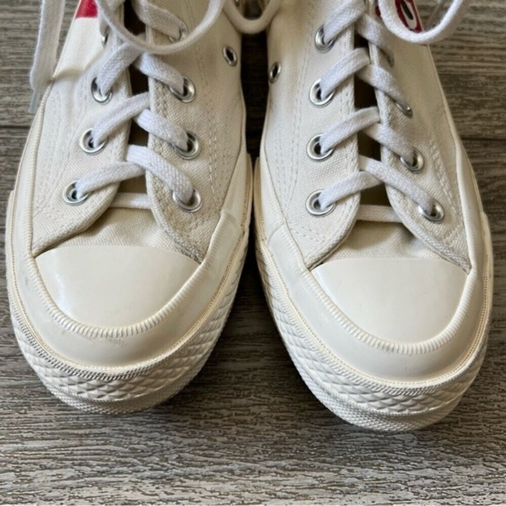 Converse x Comme des Garcons PLAY Chuck 70 High Top Heart Sneakers 6M 8W - Picture 4 of 16